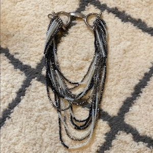 Beaded multi strand necklace